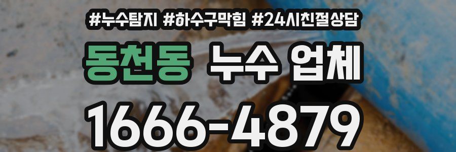 동천동 누수 업체