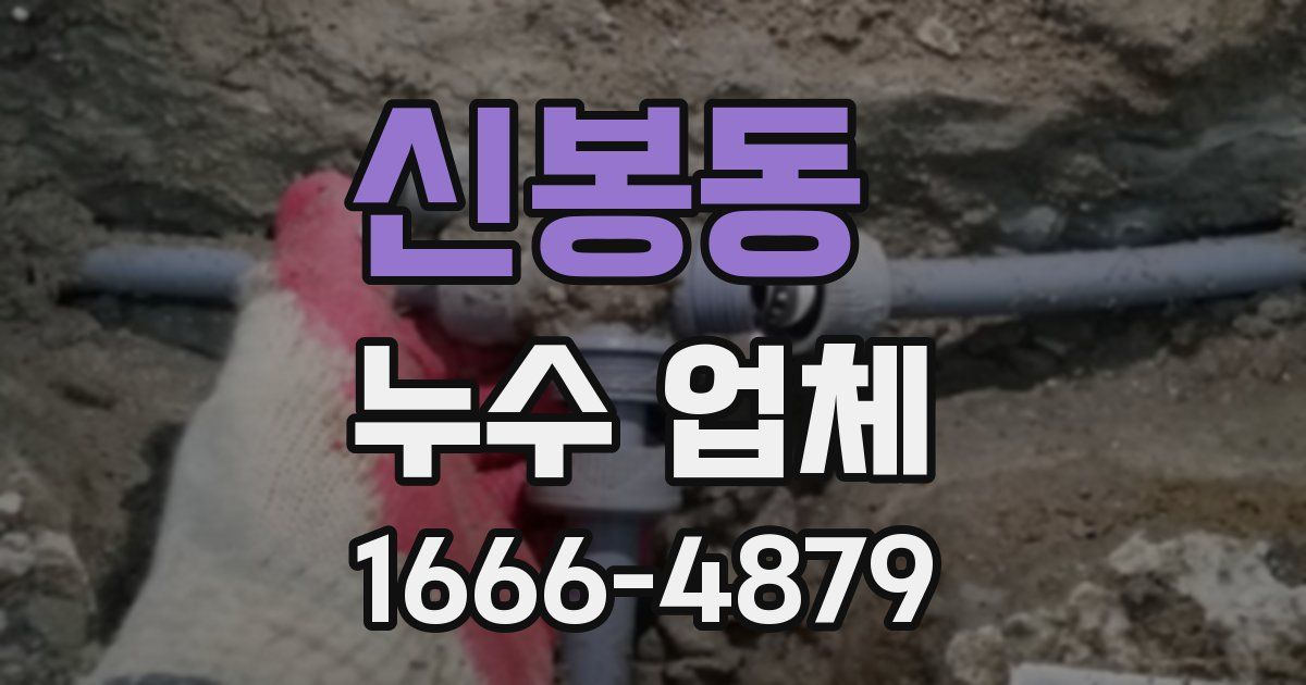 신봉동 누수 업체