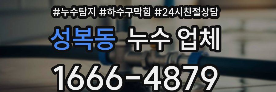 성복동 누수 업체