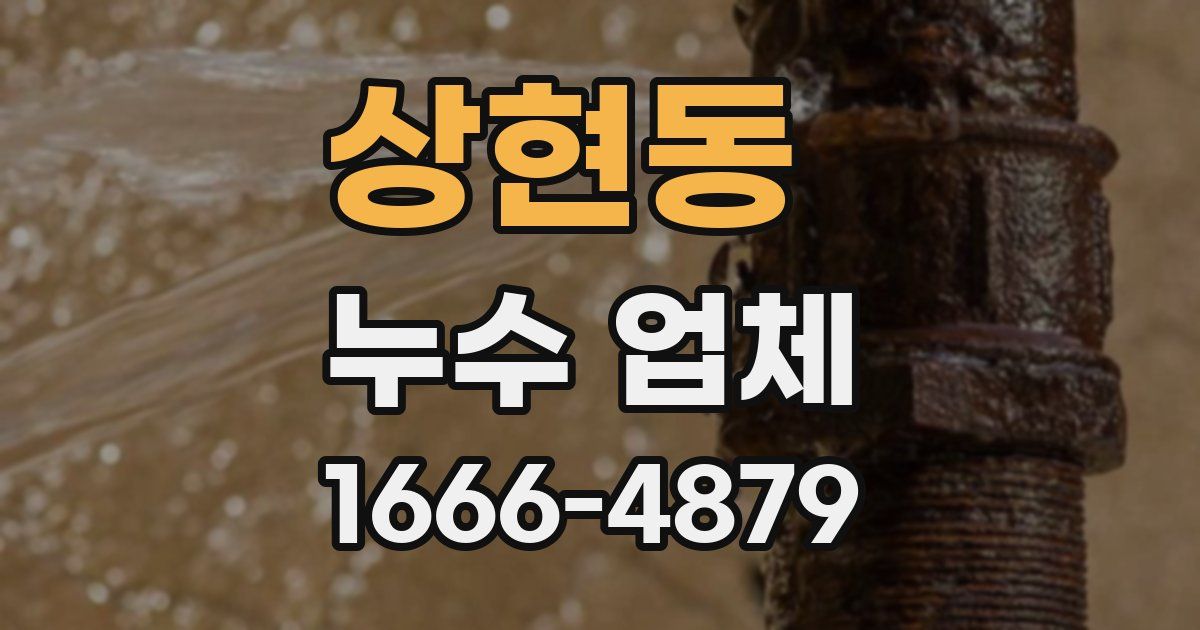 상현동 누수 업체