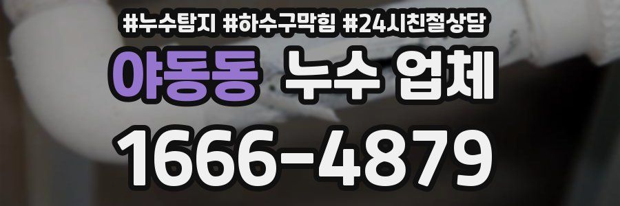 야동동 누수 업체