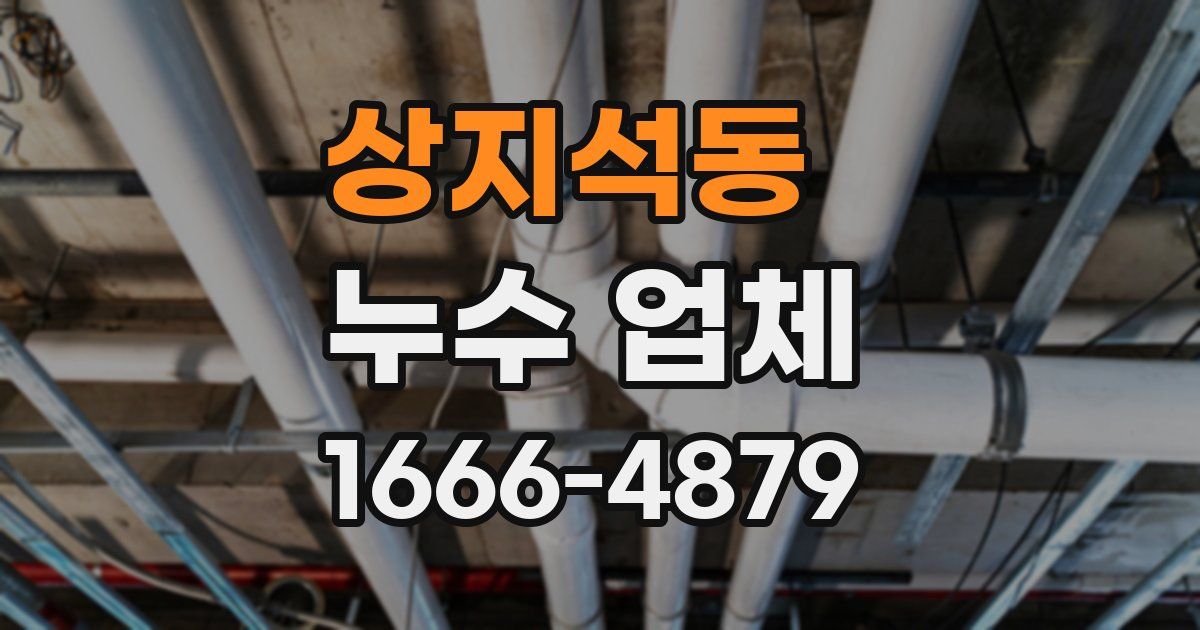 상지석동 누수 업체
