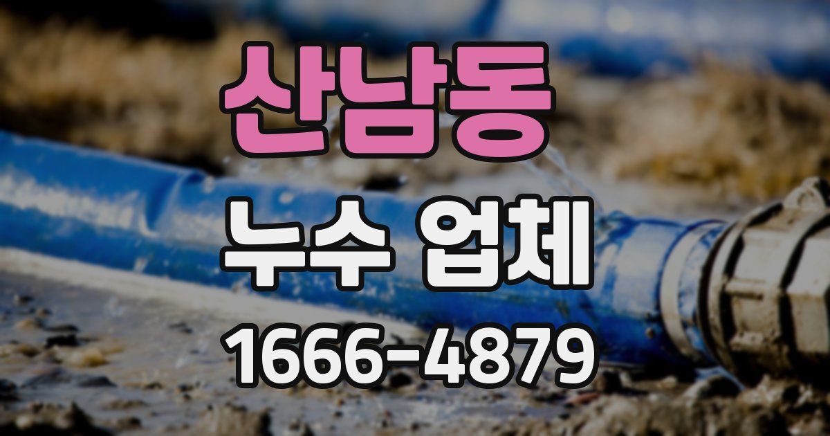산남동 누수 업체