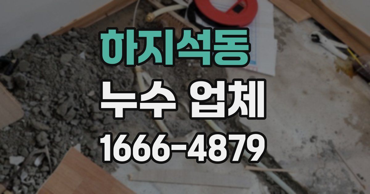 하지석동 누수 업체