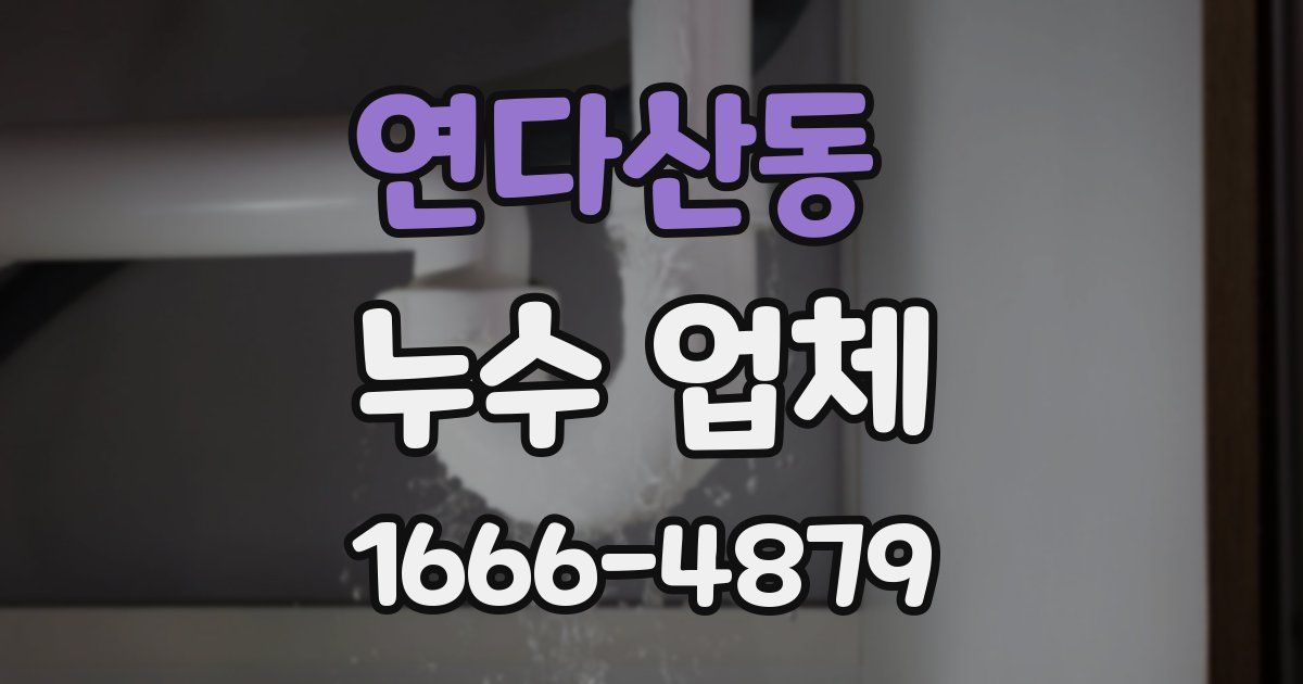 연다산동 누수 업체