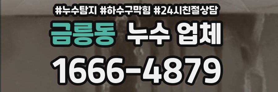 금릉동 누수 업체