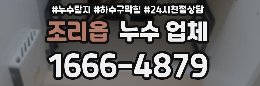 조리읍 누수 업체