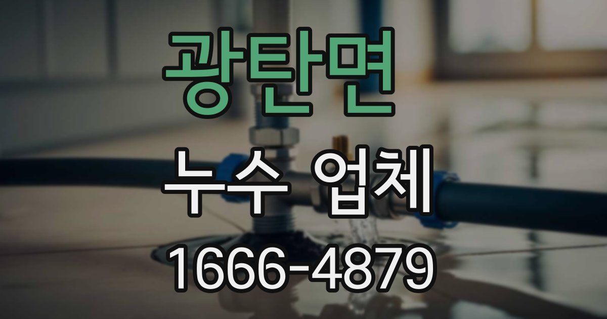 광탄면 누수 업체