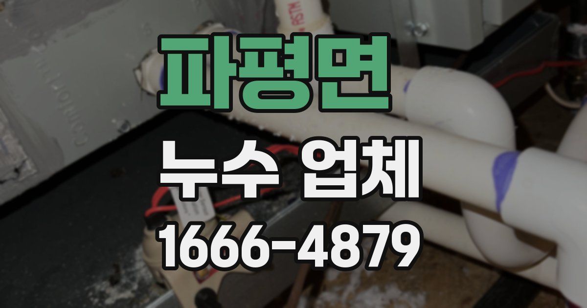 파평면 누수 업체