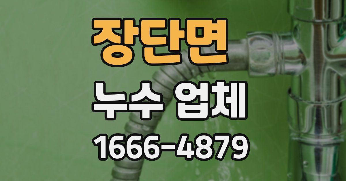 장단면 누수 업체