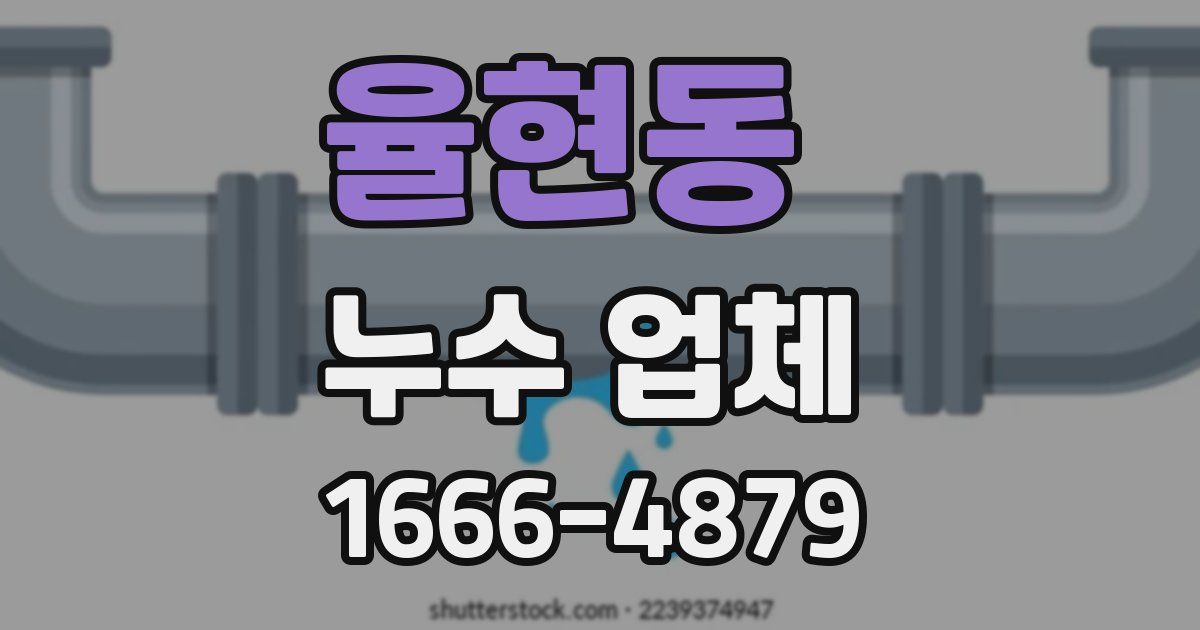 율현동 누수 업체