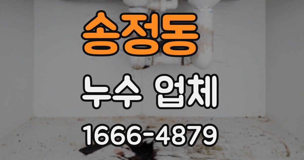 송정동 누수 업체