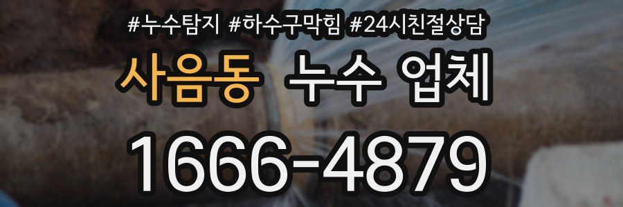 사음동 누수 업체