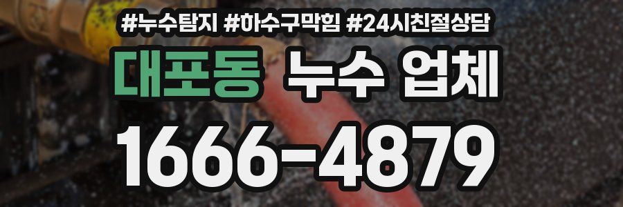 대포동 누수 업체