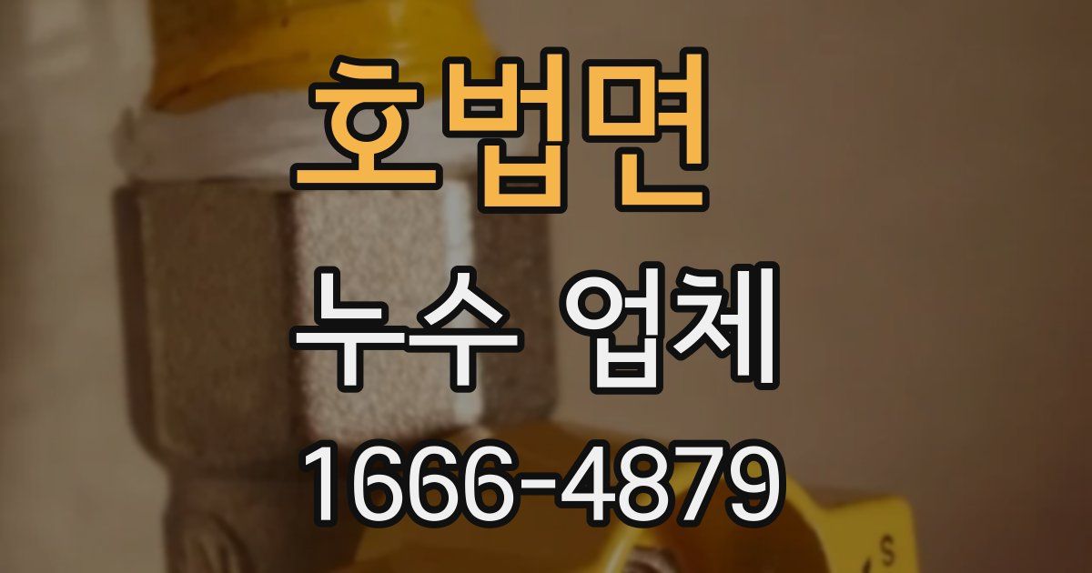 호법면 누수 업체