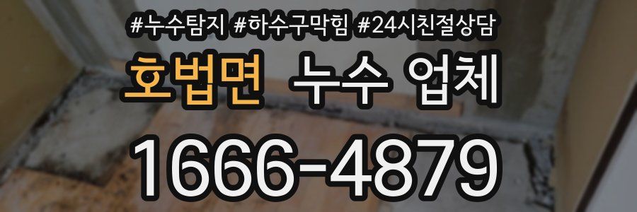 호법면 누수 업체