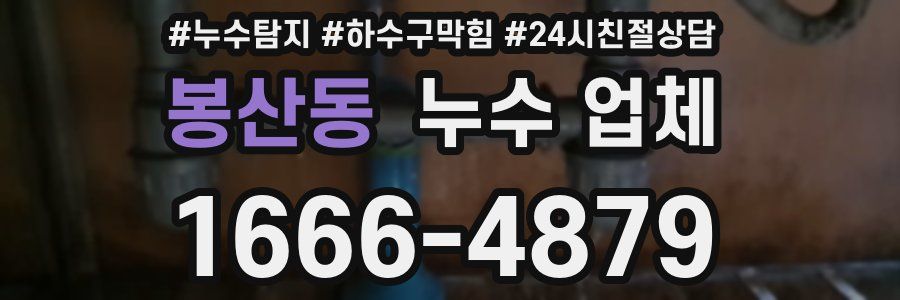 봉산동 누수 업체
