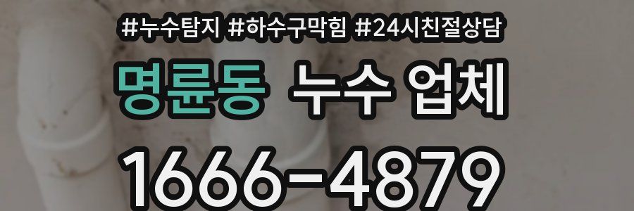 명륜동 누수 업체