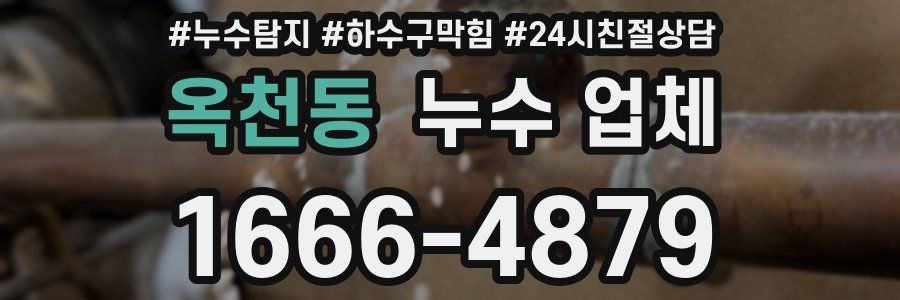 옥천동 누수 업체