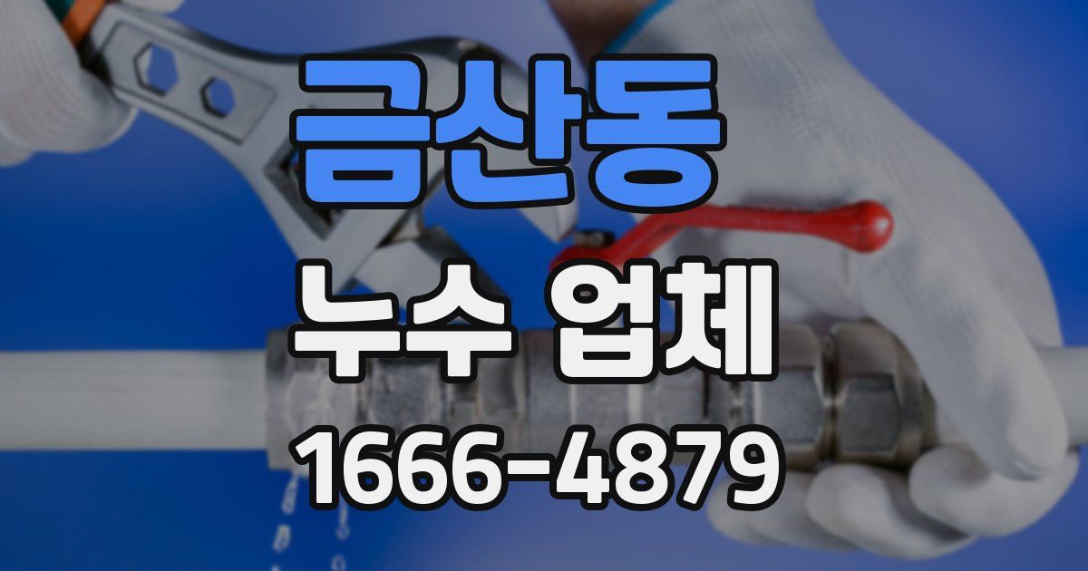 금산동 누수 업체
