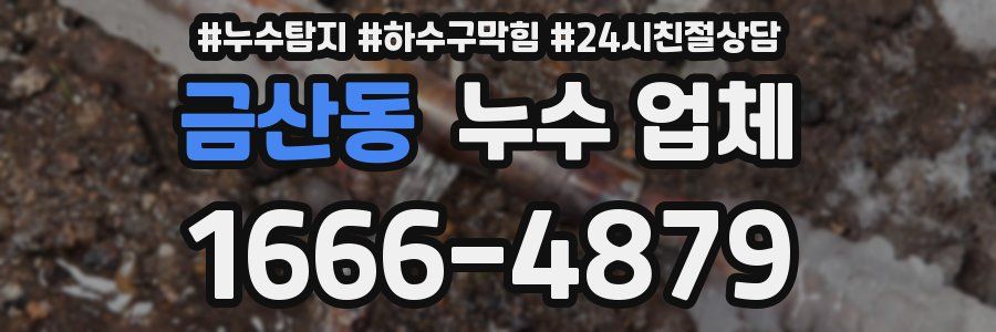 금산동 누수 업체