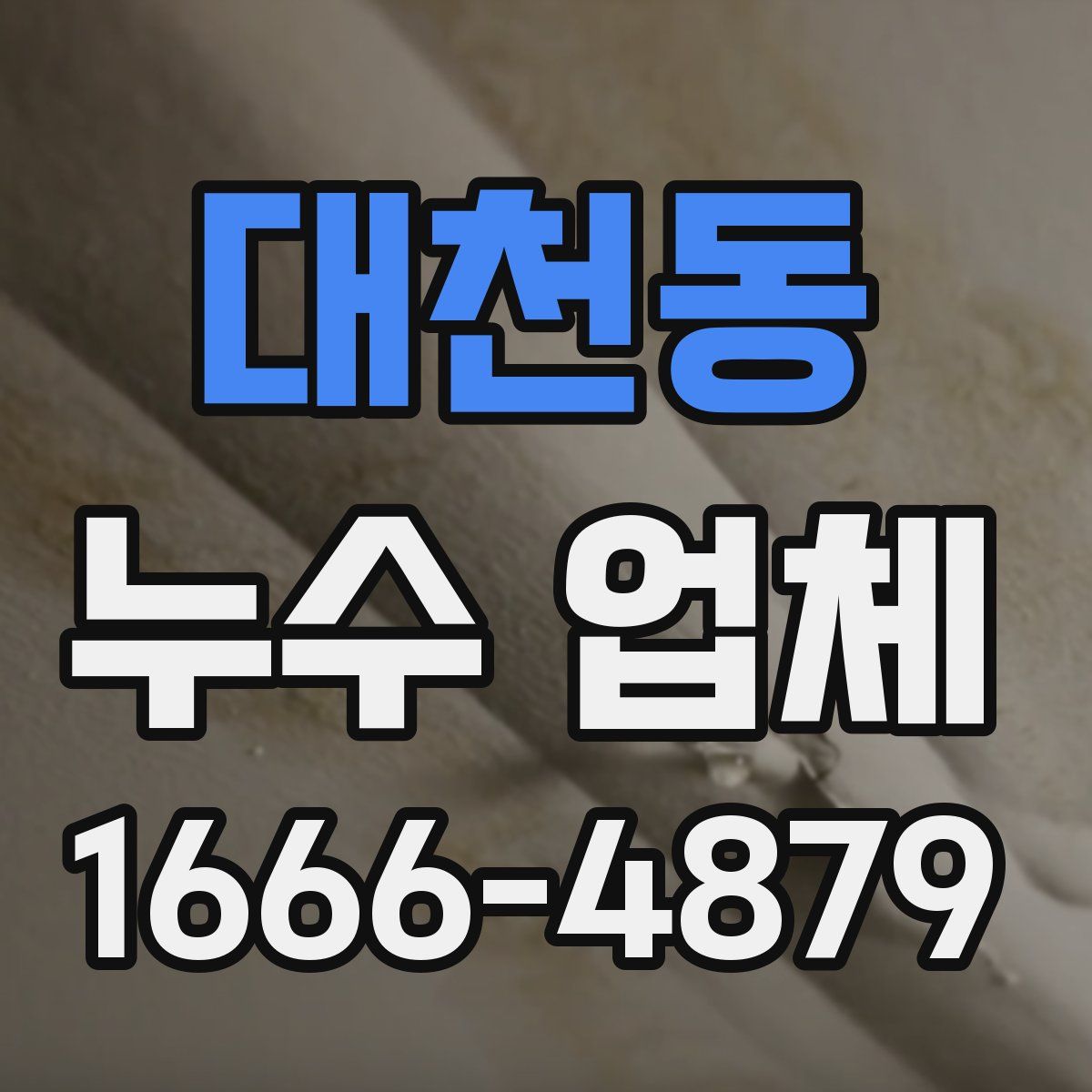 대천동 누수 업체