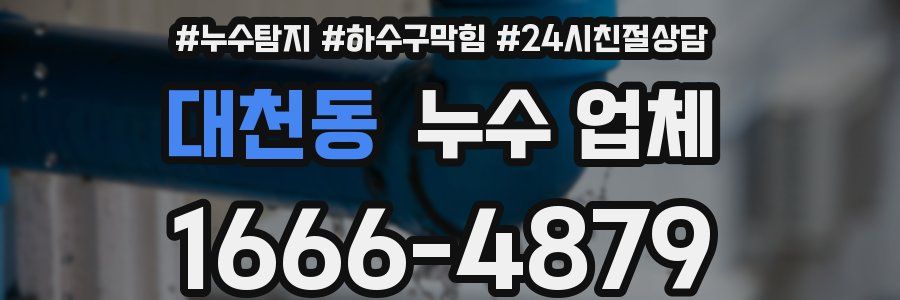 대천동 누수 업체