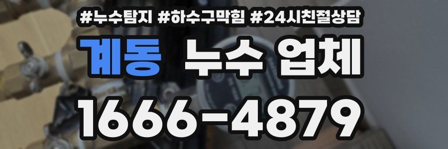 계동 누수 업체