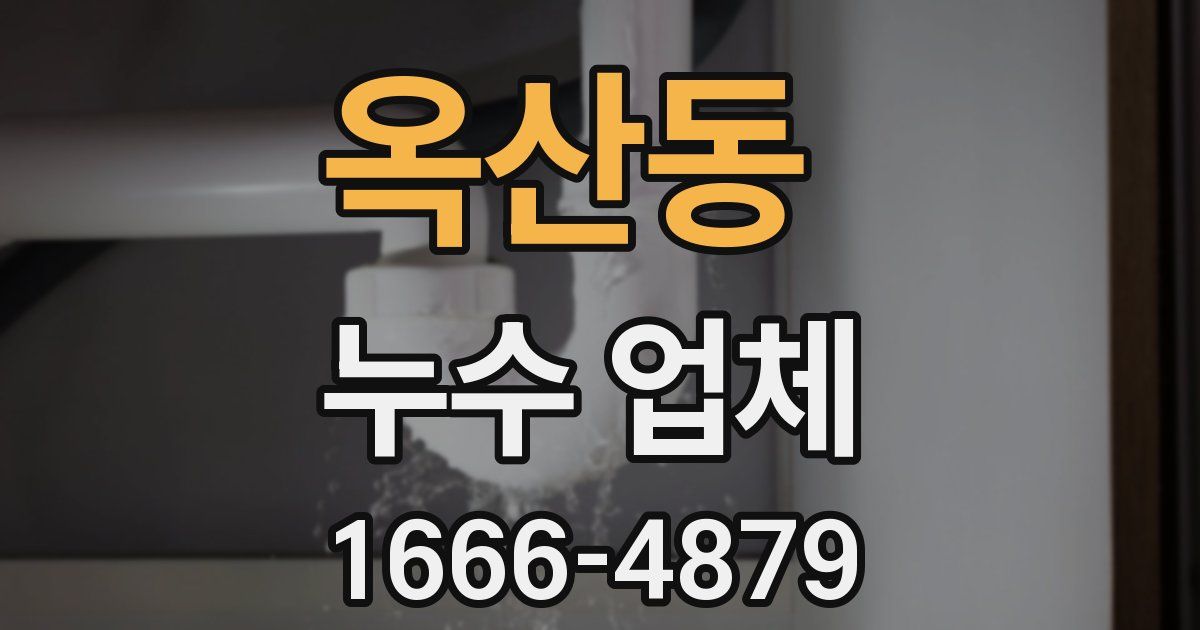 옥산동 누수 업체
