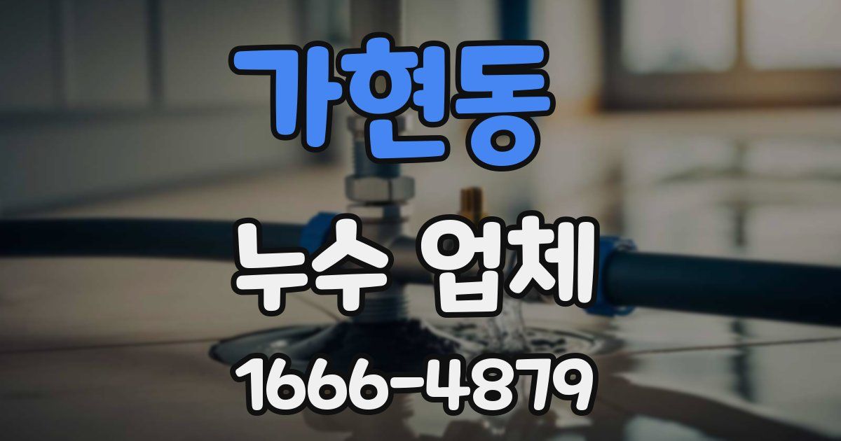 가현동 누수 업체