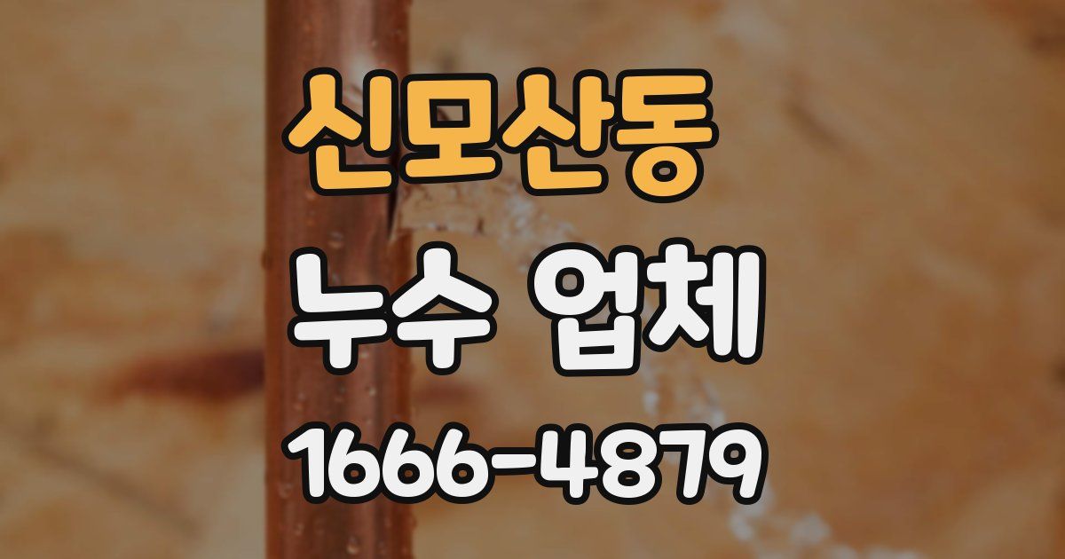 신모산동 누수 업체