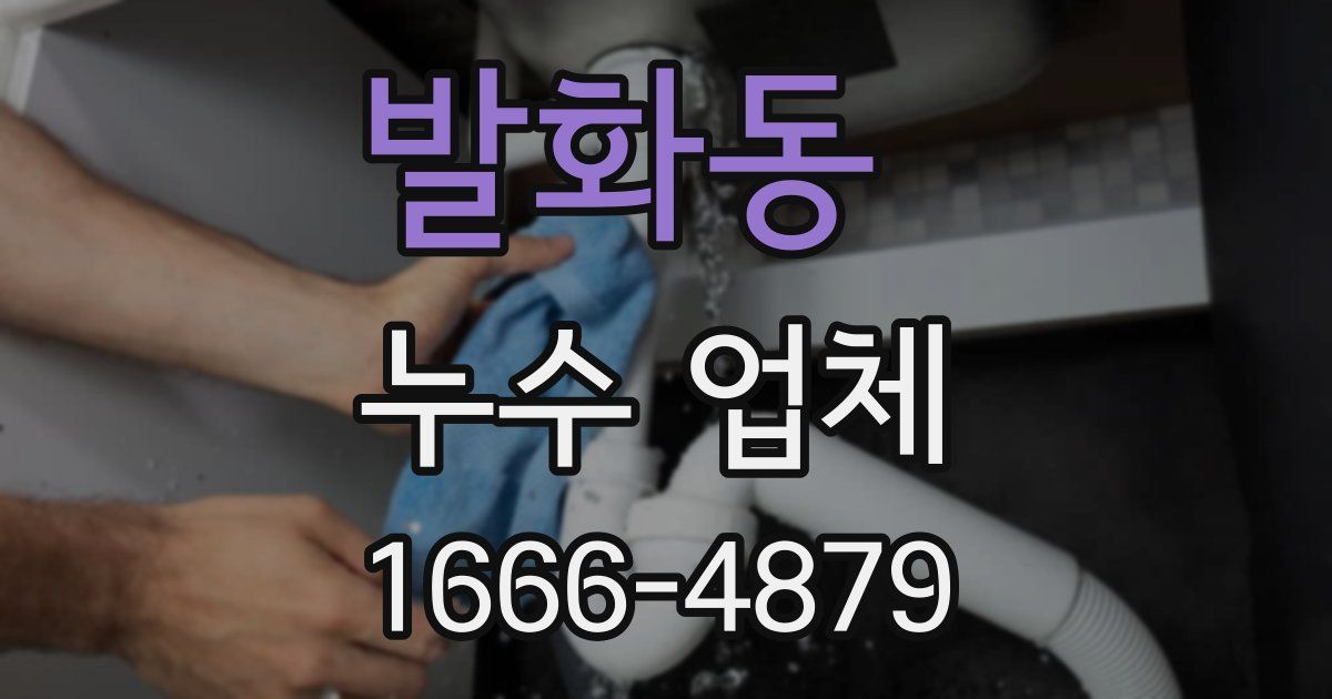 발화동 누수 업체