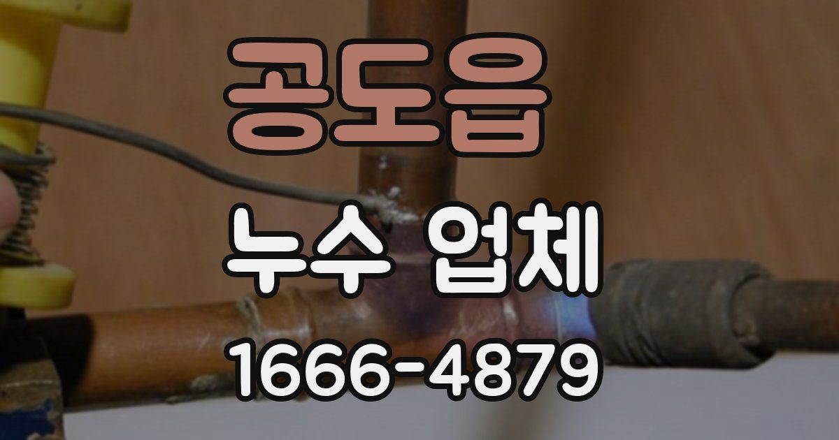 공도읍 누수 업체