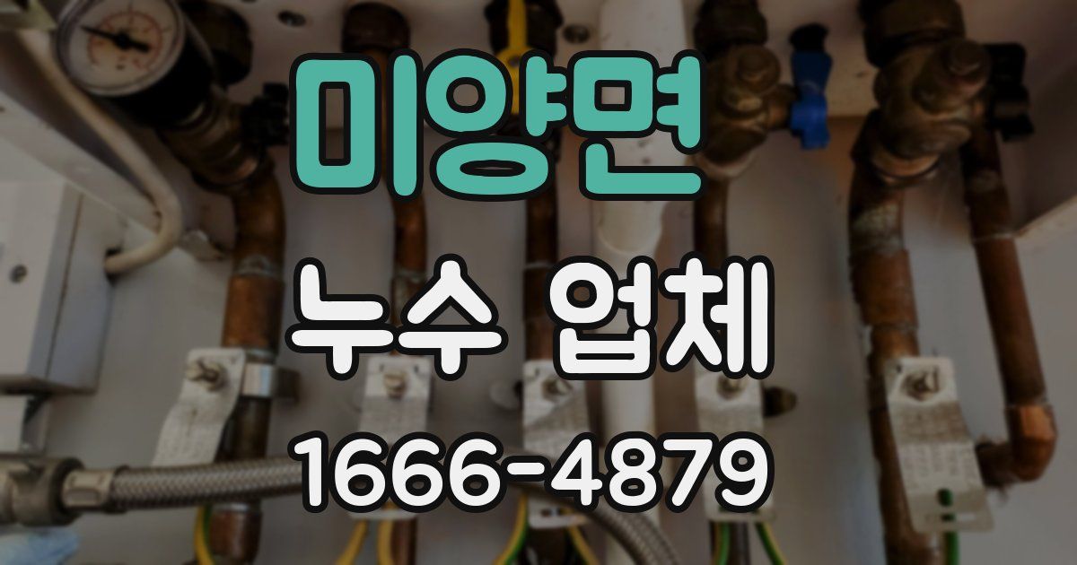 미양면 누수 업체