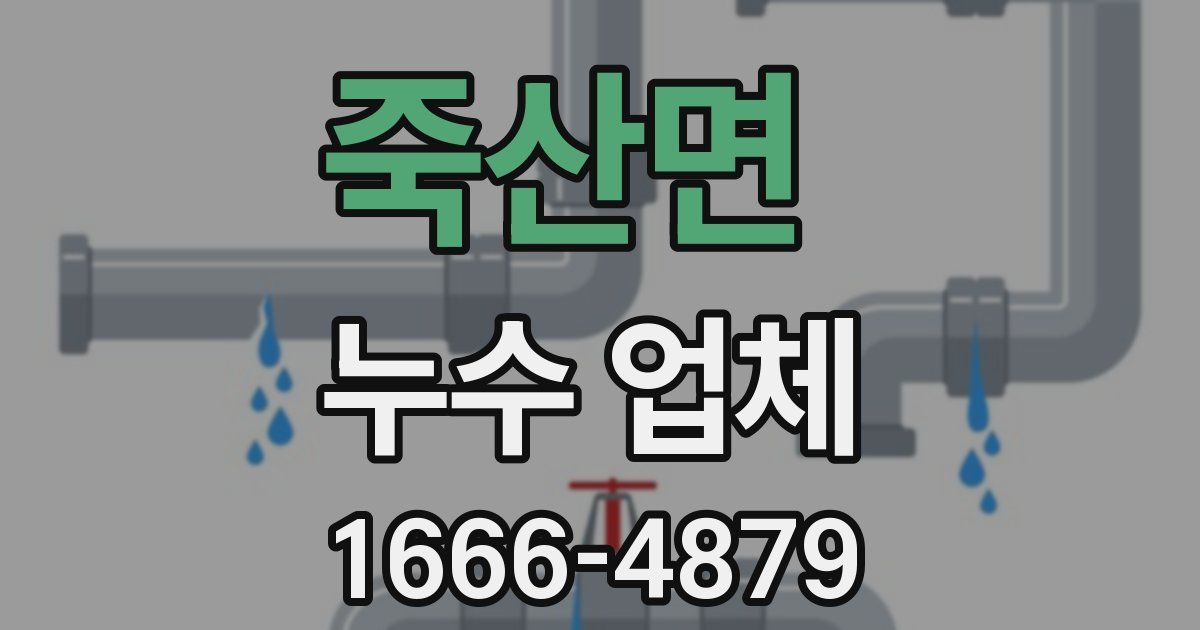 죽산면 누수 업체