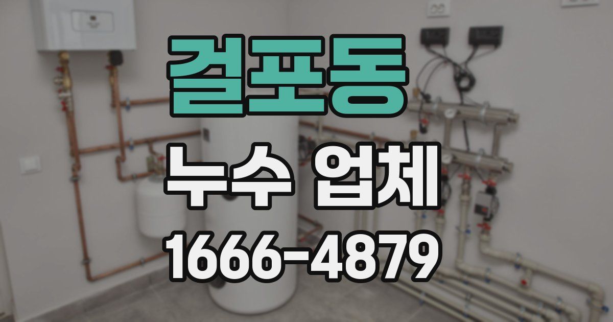 걸포동 누수 업체
