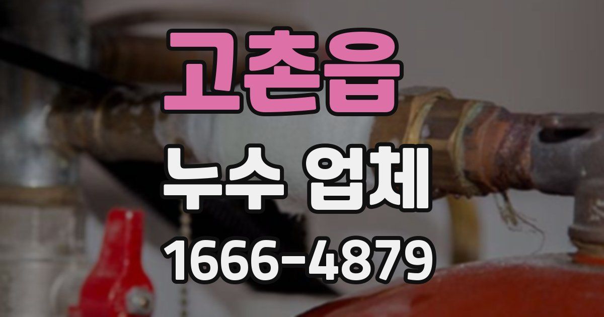 고촌읍 누수 업체