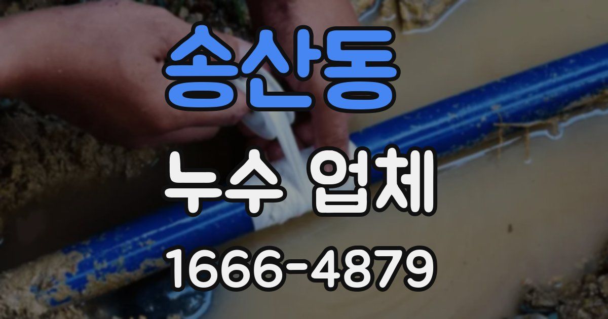 송산동 누수 업체
