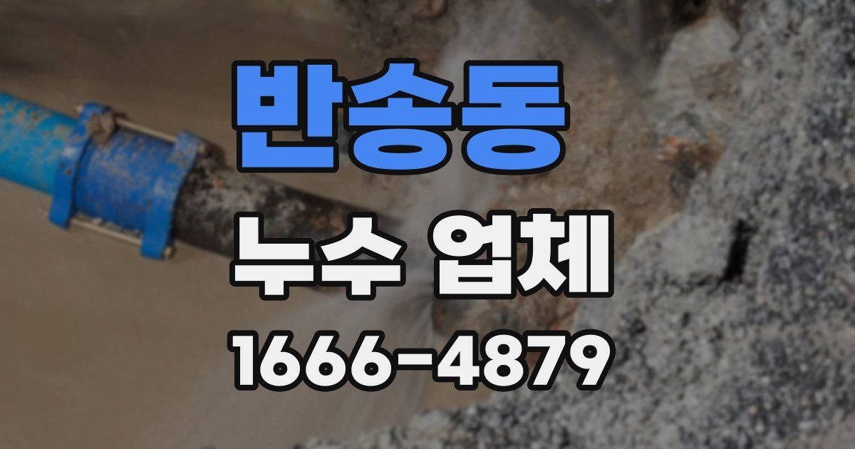 반송동 누수 업체