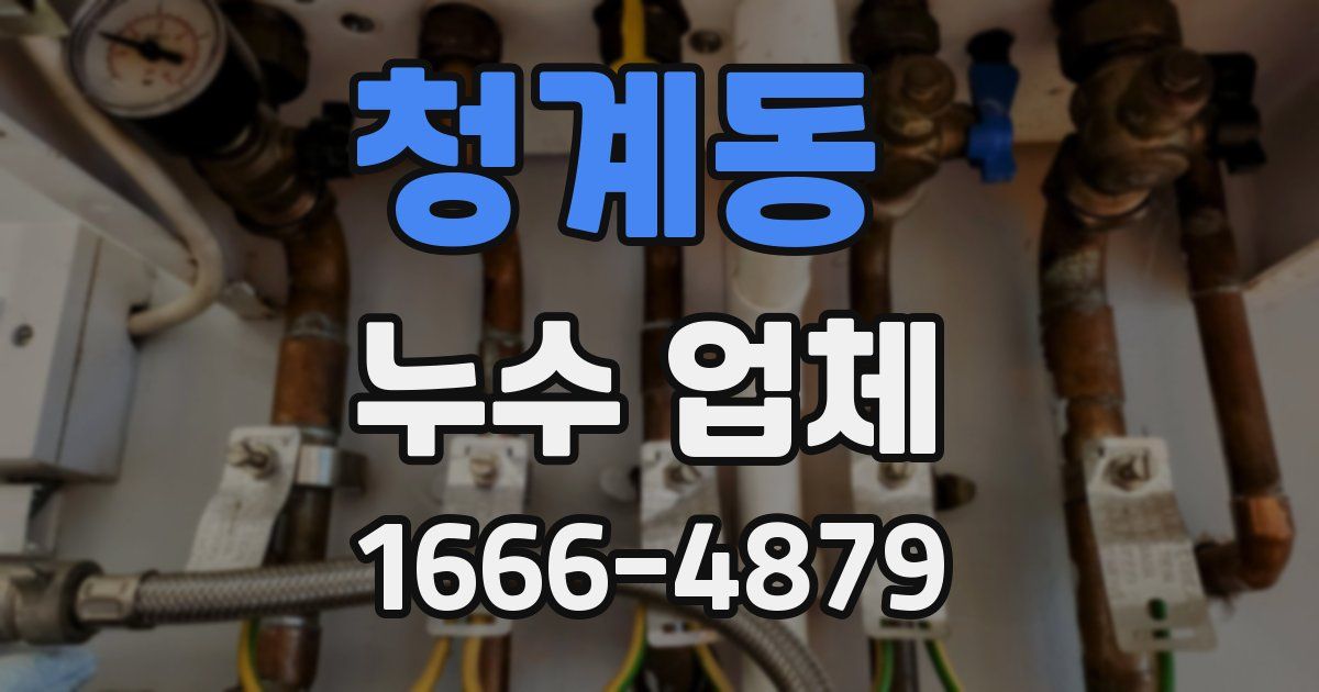 청계동 누수 업체