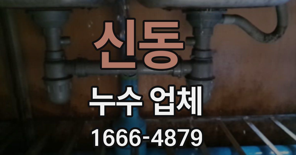 신동 누수 업체