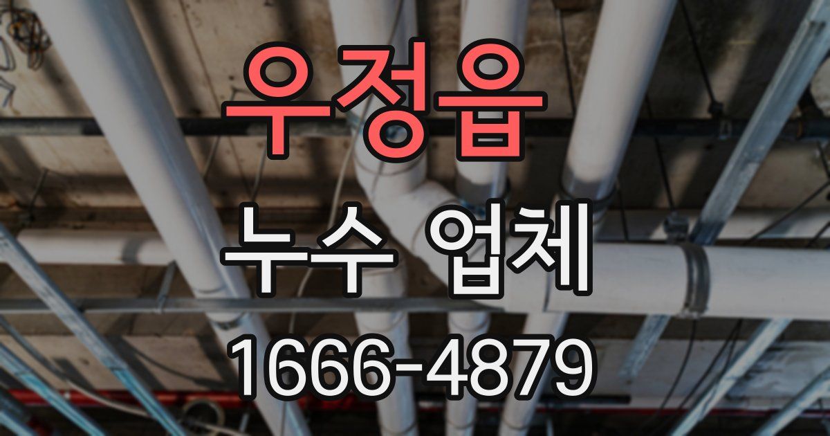 우정읍 누수 업체