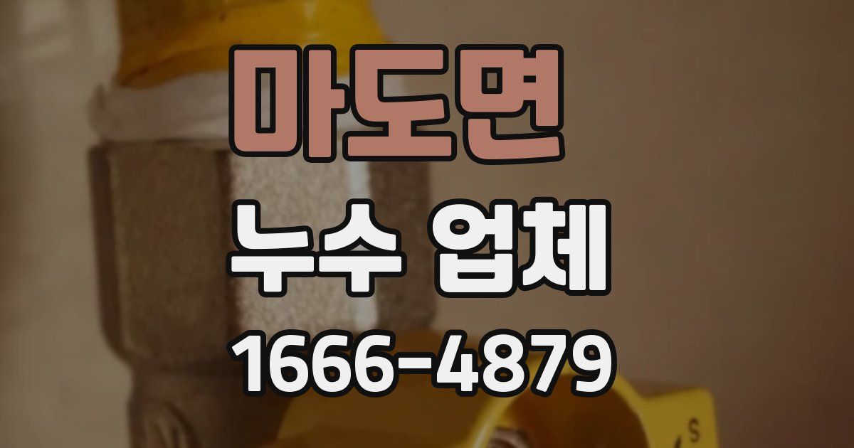 마도면 누수 업체