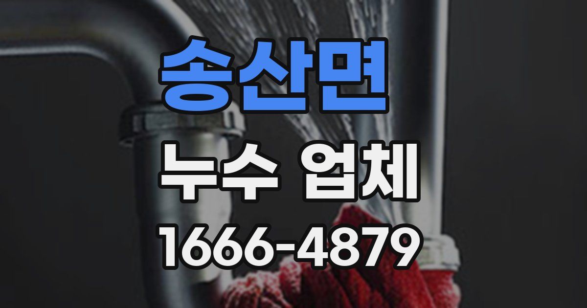 송산면 누수 업체