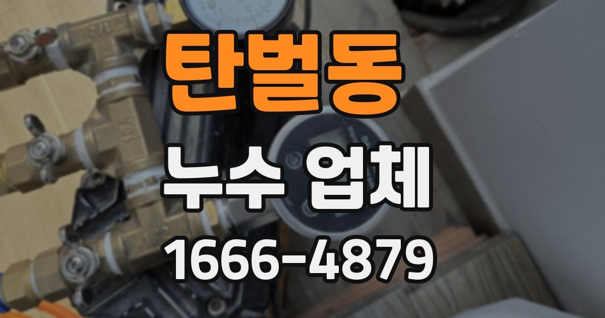 탄벌동 누수 업체