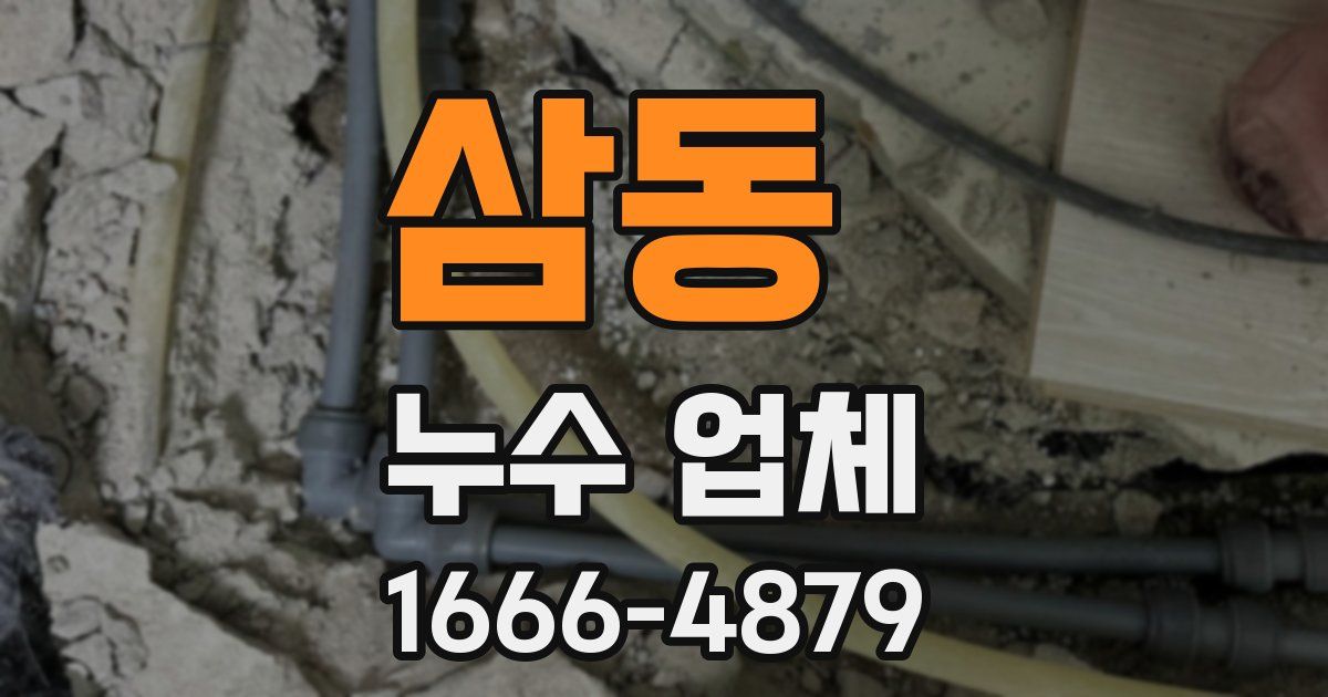 삼동 누수 업체