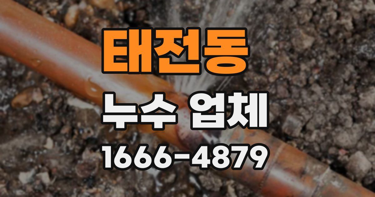태전동 누수 업체