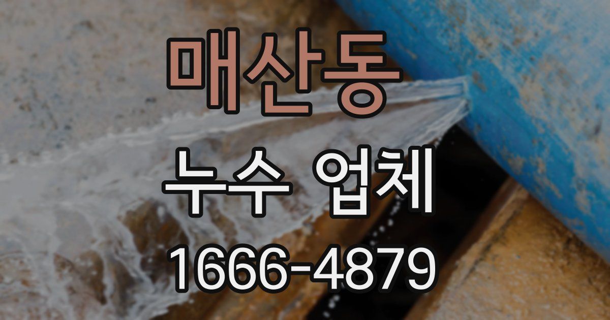 매산동 누수 업체