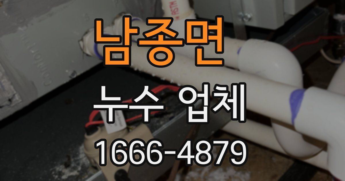 남종면 누수 업체