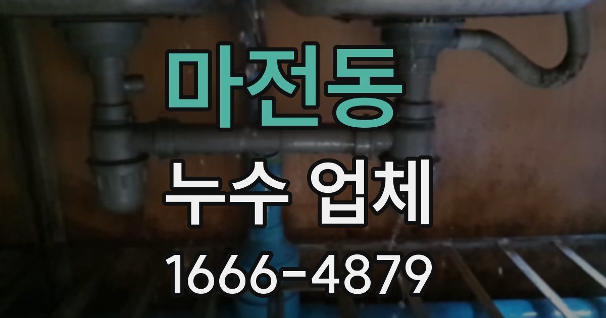 마전동 누수 업체